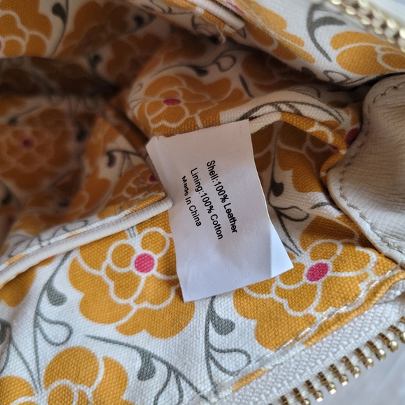 NWOT Emma Fox Genuine Leather Crossbody Purse/Shoulder Bag Zebra/Floral Pattern - Picture 4 of 6